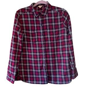 Woolrich Medium Flannel Shirt - Red, White, and Navy